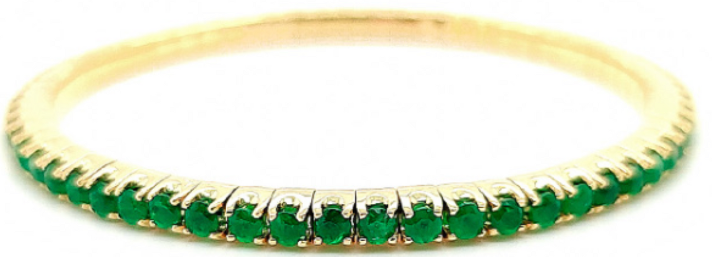 Stretch with Oval Emeralds & Diamonds