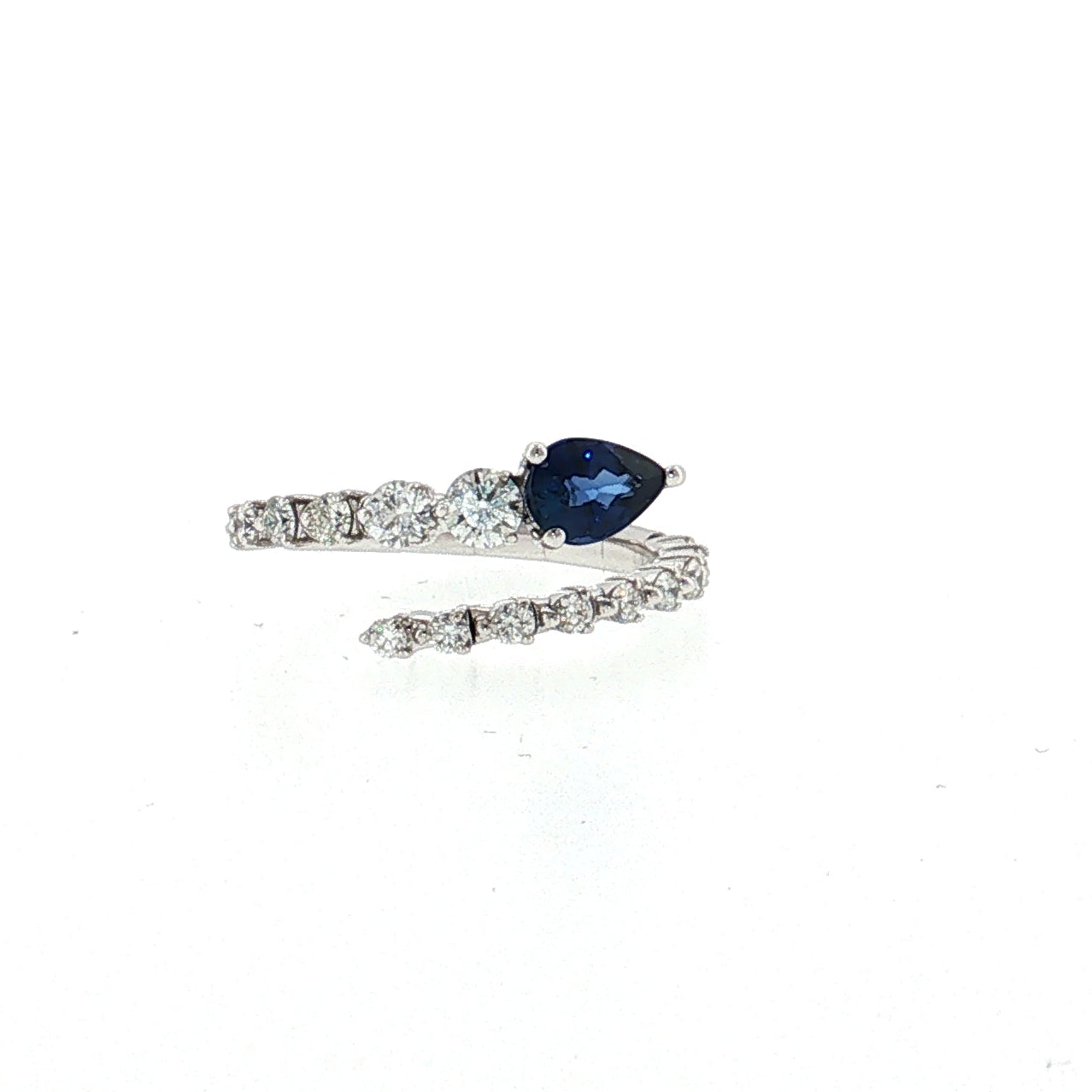 Blue Sapphire Serpente Ring