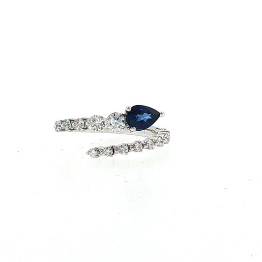 Blue Sapphire Serpente Ring
